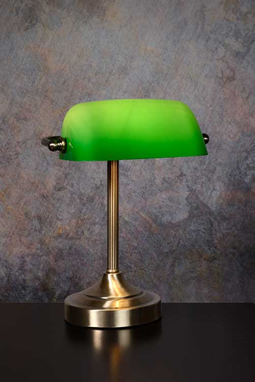 Lucide BANKER - Lampe de bureau - E14 - Bronze