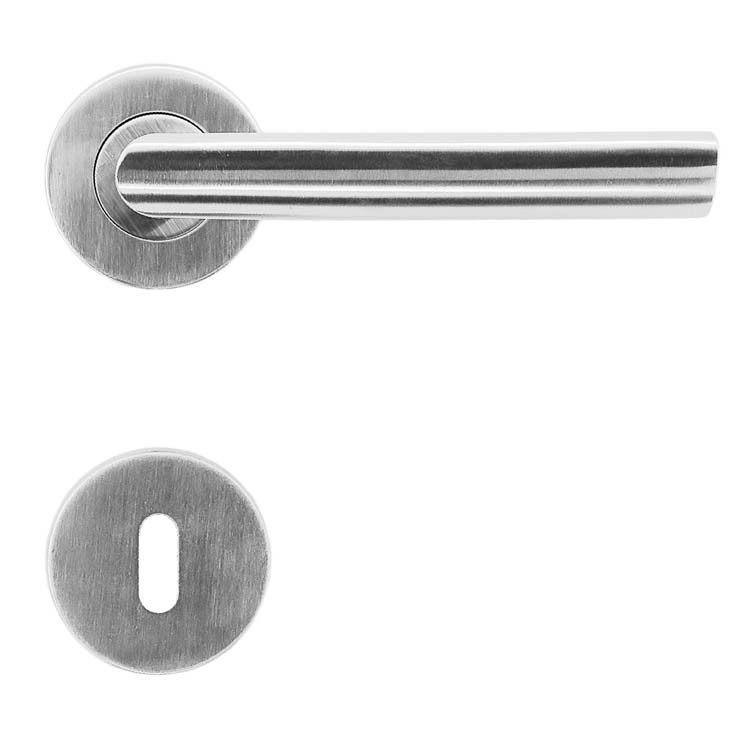 Poignée de porte pro sassari inox plus rosace barbe