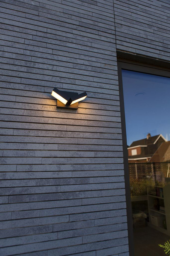 Applique murale extérieur - gris foncé - 12x15,1x10,8cm - LED - 1x13W - 3000/4000K - IP65