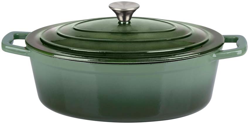 Braadpan met deksel groen Ø33cm