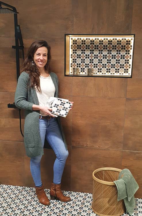 Carrelage mural Bronx mat rouille 60x60cm