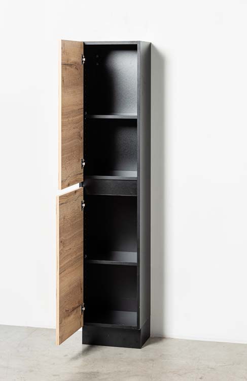 Armoire colonne Dotan chêne sur pied 185x40x32cm