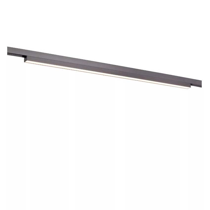 Lucide Premium Linial Glyxx Railspot - 1-fase Railsysteem / Smart Railverlichting - 48V - 1xLED Dimbaar - Mat Zwart Chroom