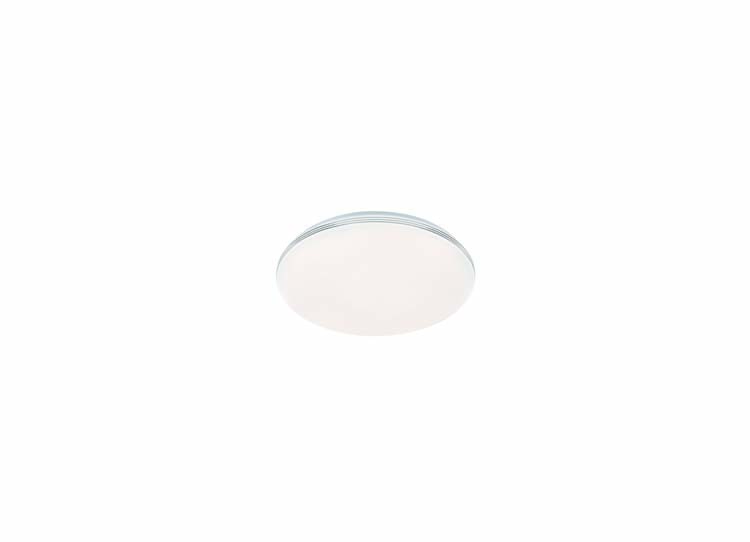 Plafonnier wit chroom LED 8W 640LM diam 16cm
