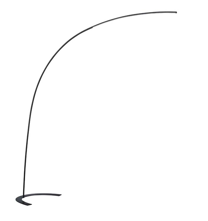 Vloerlamp zwart mat LED lamp 18W 1800lumen h210cm