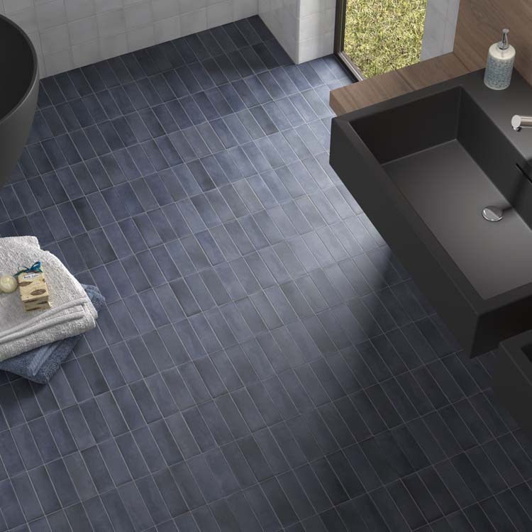 Carrelage sol/mur Nono blue night mat 5x15cm