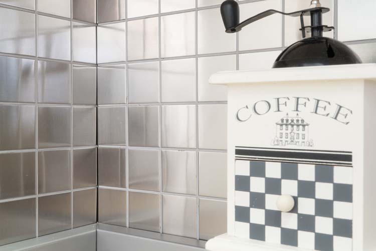 Mosaïque carré argent mat 29,8x29,8cm