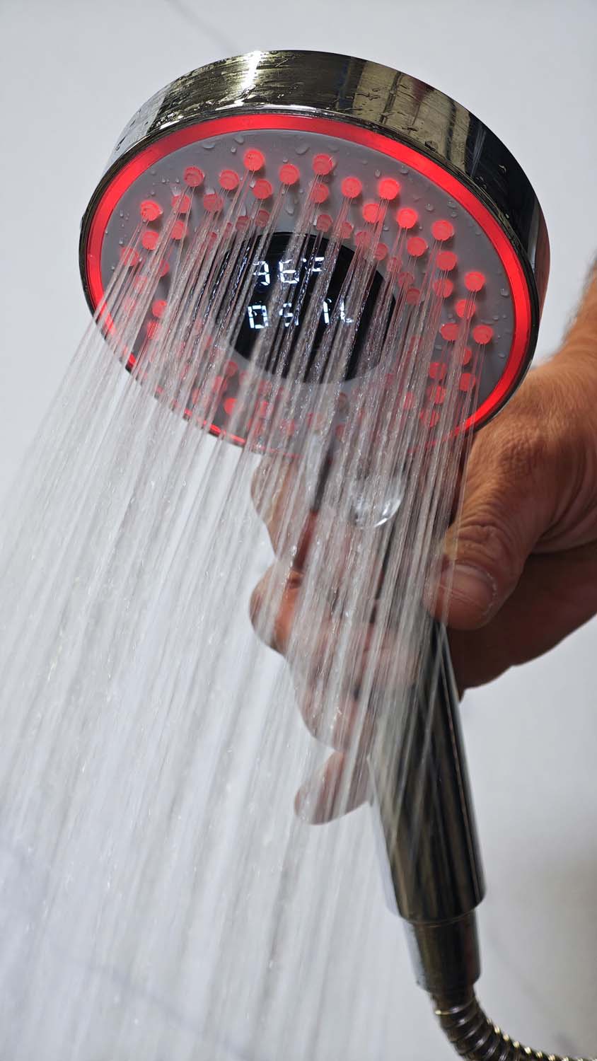 Handdouche Flynn met LED en temperatuurweergave 3 standen glanzend chroom