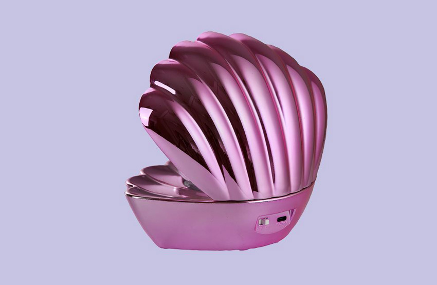 Lampe de table coquillage - roze - dimmable - LED - 1x0,8W - RGB - USB-C