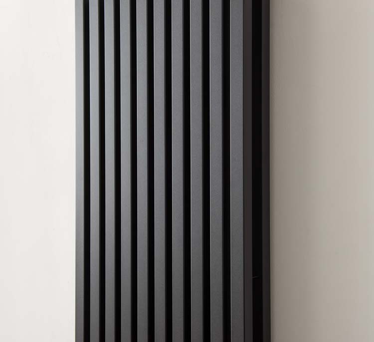 Radiateur Devon 180 x 46,5 cm double noir mat 2062 watt