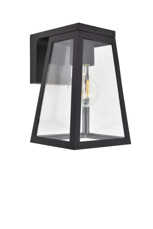 Eclairage extérieur lampe murale noir solar E27 2700K 200 lumen