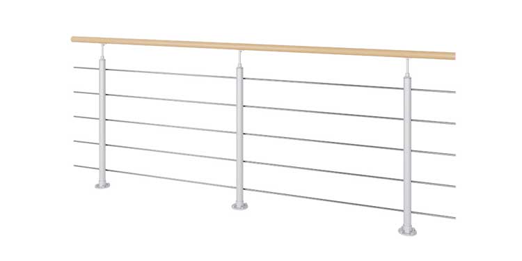 Kit Indra acier RAL9006 250cm - montage au sol