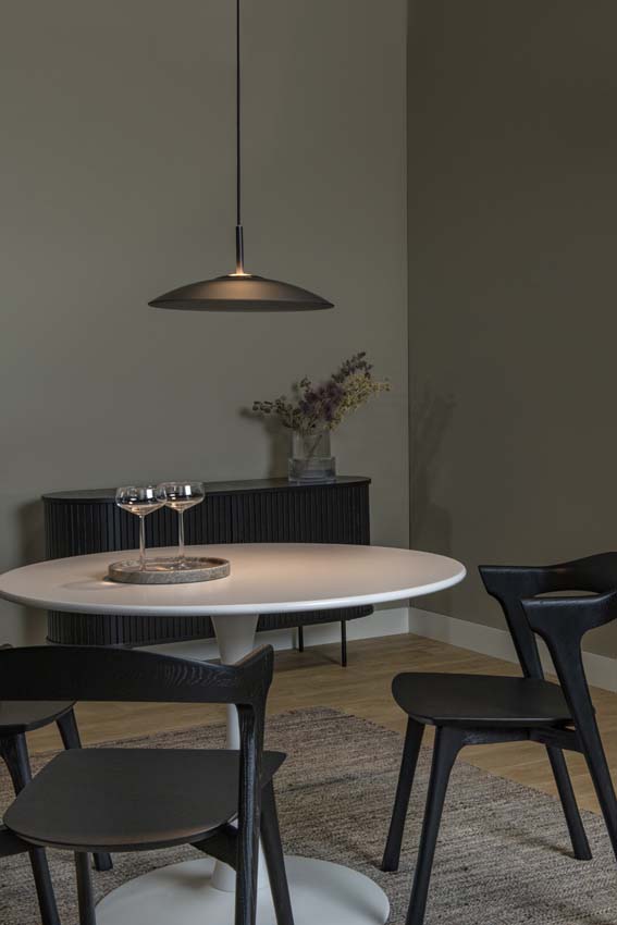 Lucide Premium Menga - Hanglamp - Ø 40 cm - LED Dimb. - 1x11W 2700K - Fumé