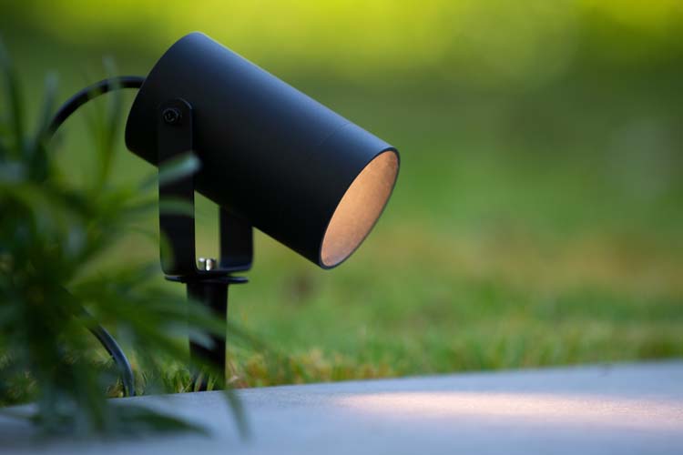 Spot de jardin extérieur noir Ø10 1xGU10 50W IP65