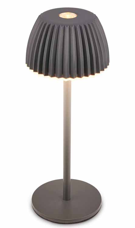 Tafellamp Valera - zwart - 15.5cm - dimbaar - LED - 1.5W - 2700K - IP44 - USB
