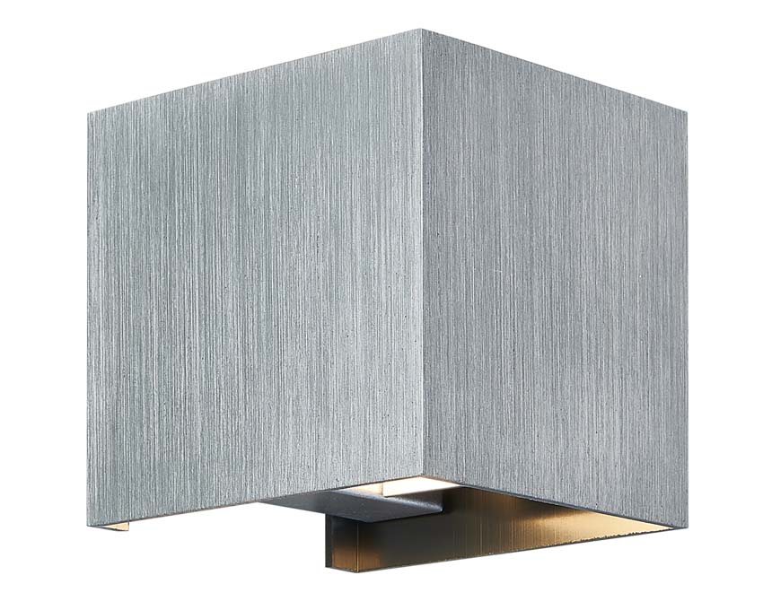 Applique murale - acier brossé - 9,7x9,7x9,7cm - dimmable - G9 - 1x40W