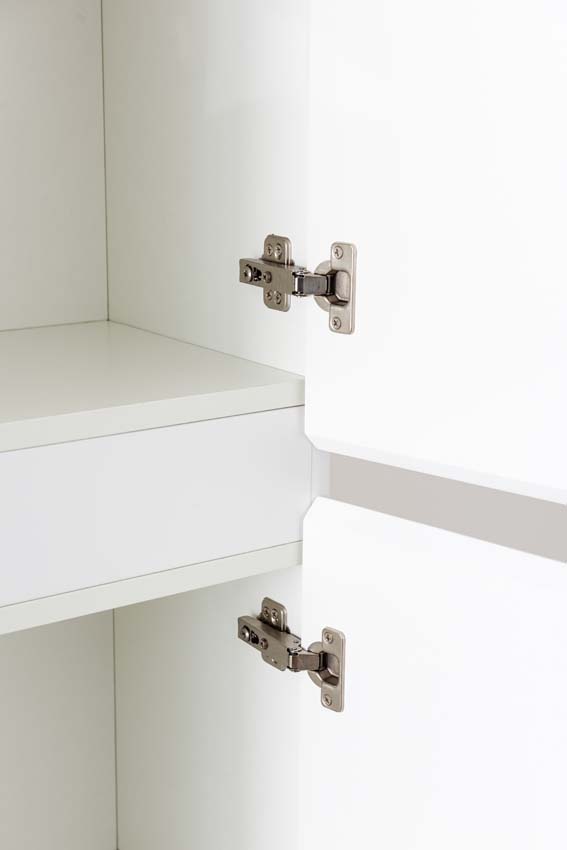 Armoire colonne Tibo/Tony mat blanc suspendue 170x40x35cm