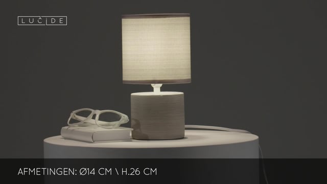 GREASBY - Lampe de table - Ø 14 cm - 1xE14 - Gris