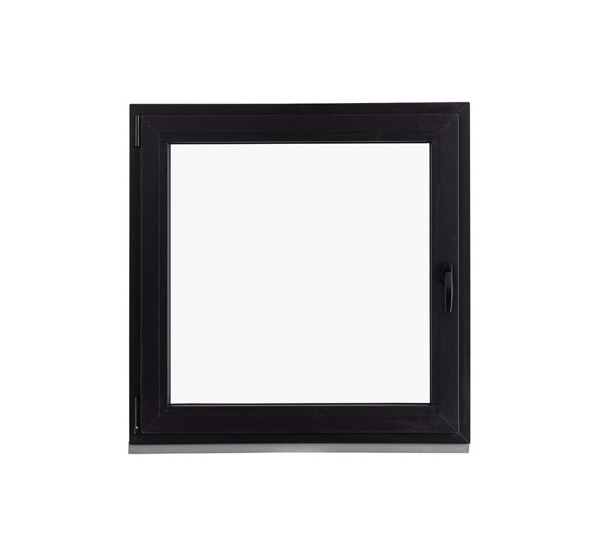 1-VL draaikiepraam pvc Deceuninck Elegant zwart/zw B1000xH1000 mm L