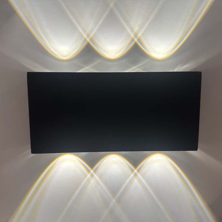 Wandlamp zwart 3x LED lamp 3W 960LM IP54