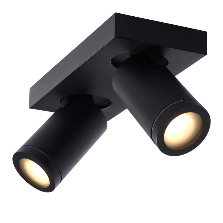 TAYLOR Spot Plafond 2x GU10/5W IP44 DTW  Noir