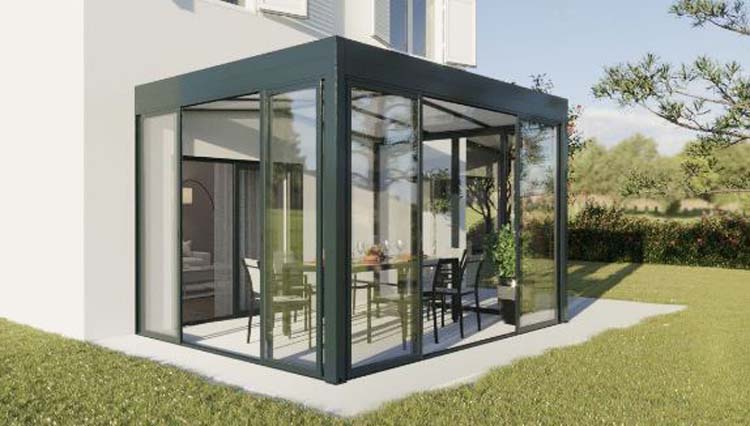 Veranda Versailles alu antraciet 400 x 300 x 240 cm