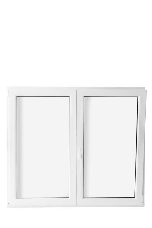 Dubbel opendraaiend raam PVC antr/wit Deceuninck 1600x1400mm V2