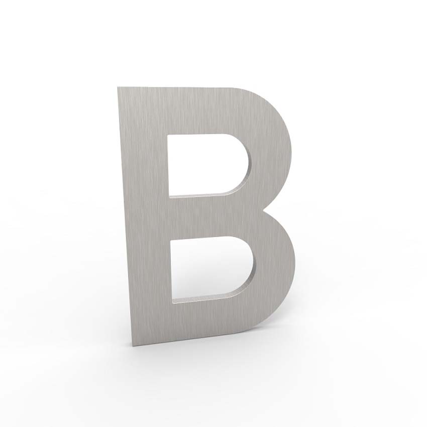Numéro de maison B eSafe en aluminium inox 10cm / épaisseur 1,5mm