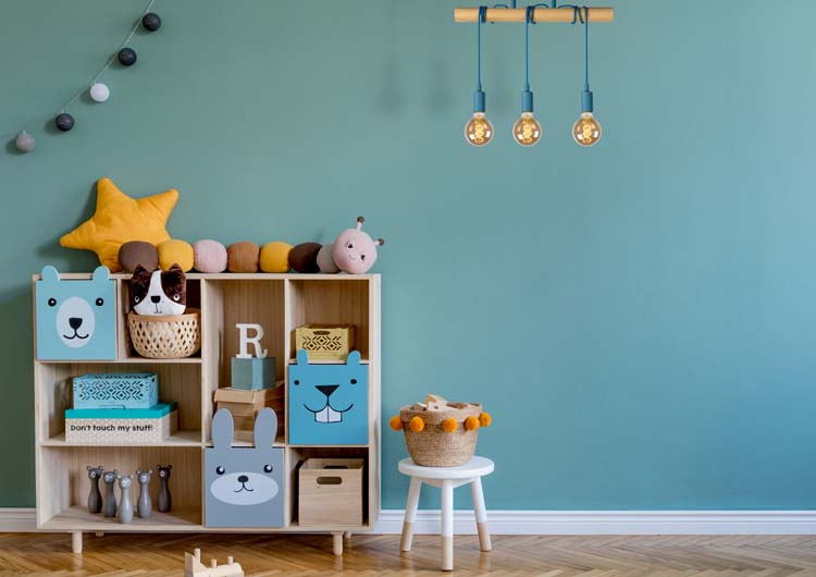 PAULIEN Plafonnière 1xE27 60W Blauw