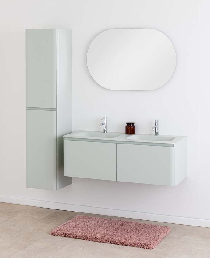 Badkamermeubel Austin cyaan met dubbele wastafel mat 120cm