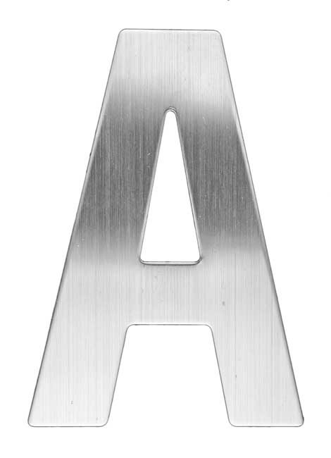 Huisnummer A inox 13cm