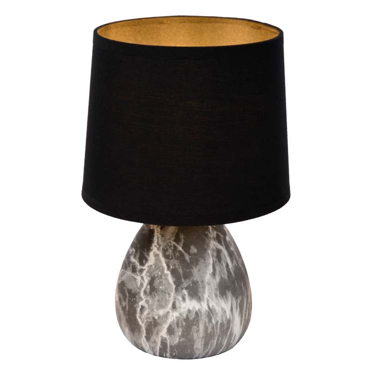 Lampe de table - Ø 16 cm - 1xE14 - Noir