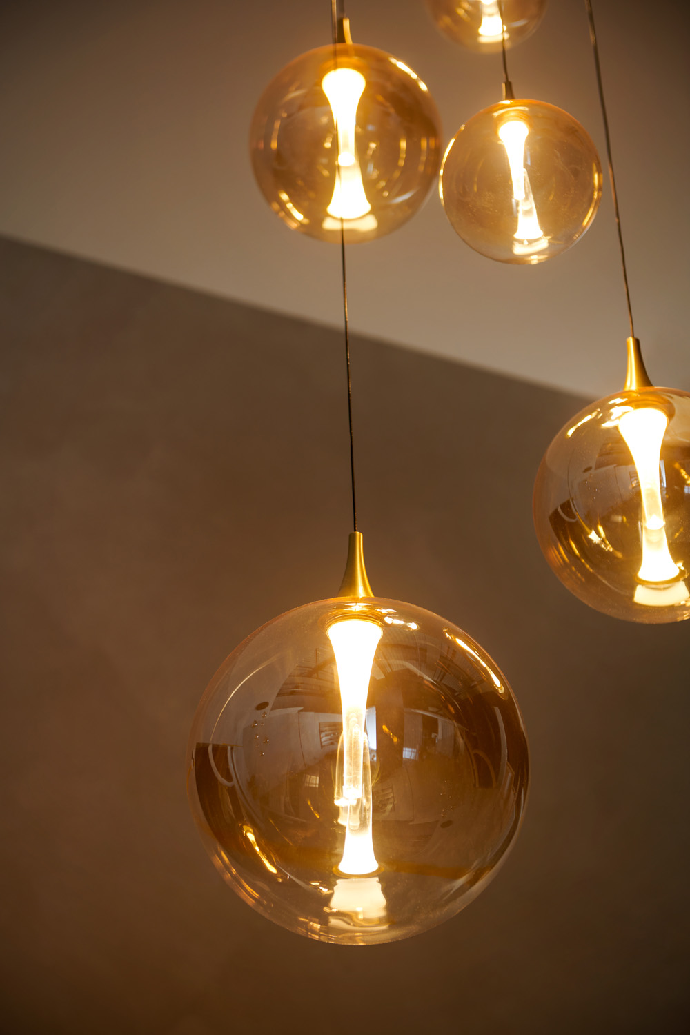 Lucide Premium Gisela - Hanglamp - Ø57cm - LED Dimb. - 2700K - Met vervangbare LED-module - Amber