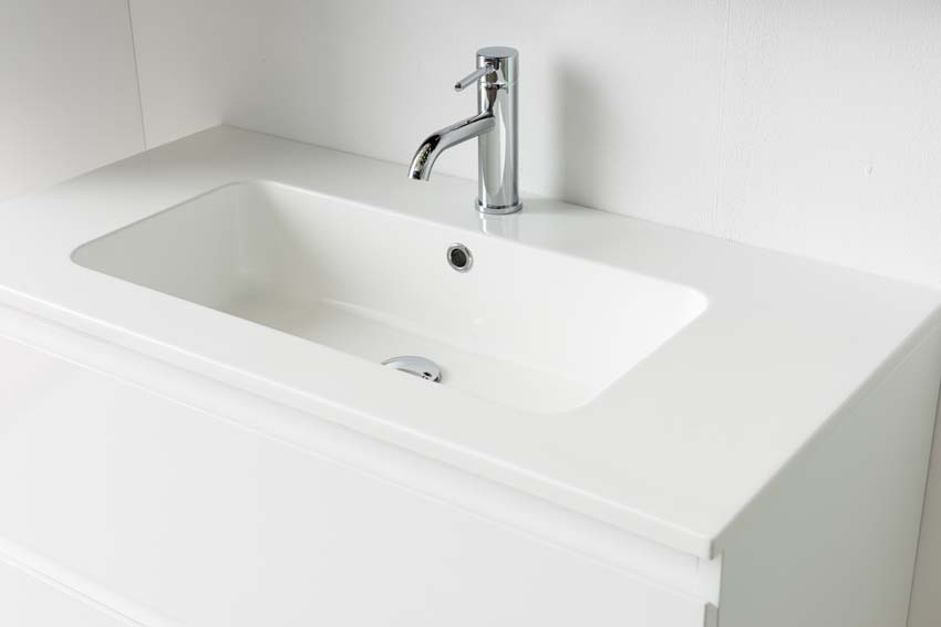 Meuble de salle de bain Tibo wit 900 mm lavabo blanc brilliant