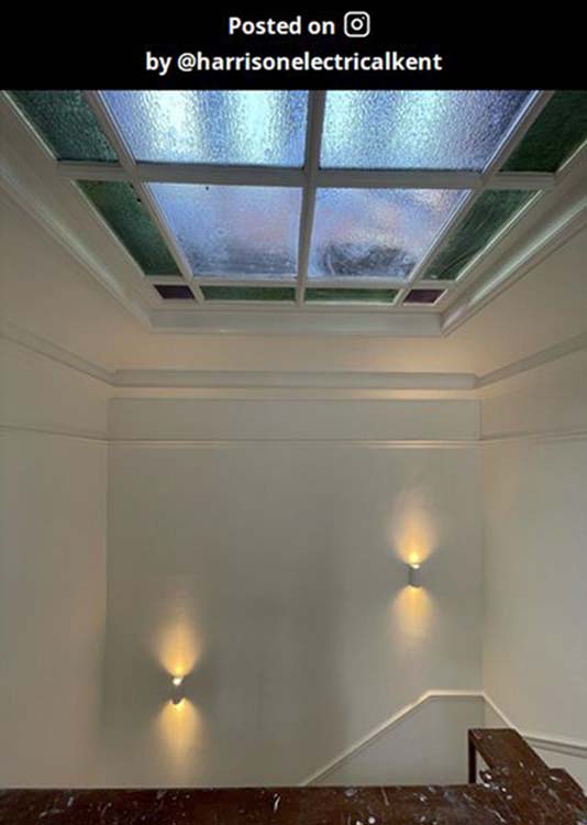 Spot mural extérieur arrondi - blanc - 2xGU10 - 35W - IP44