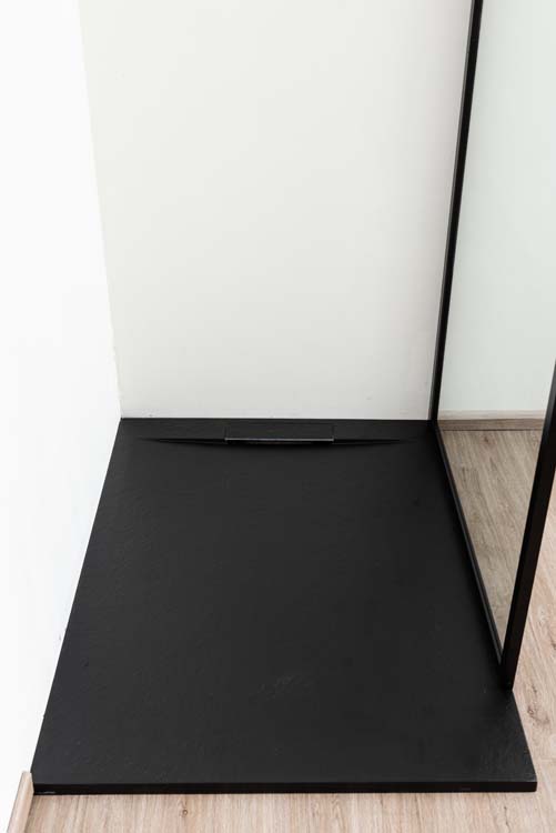 Receveur de douche Fineza composite avec gelcoat noir 120x90cm