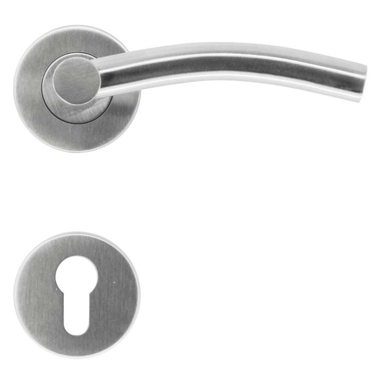 Deurkruk pro capua inox plus cilinderrozet