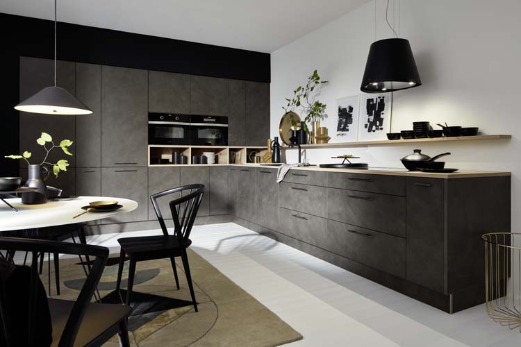 Keuken op maat - donker betonlook Keuken op maat - donker betonlook