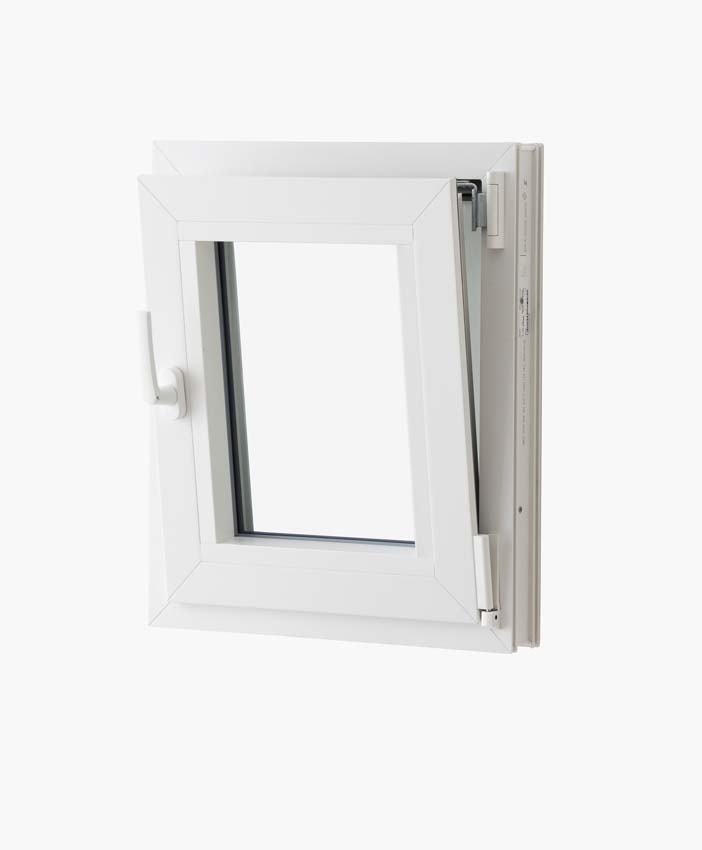 1-VL draaikiepraam pvc Deceuninck Elegant wit/wit B500xH600 mm R mat