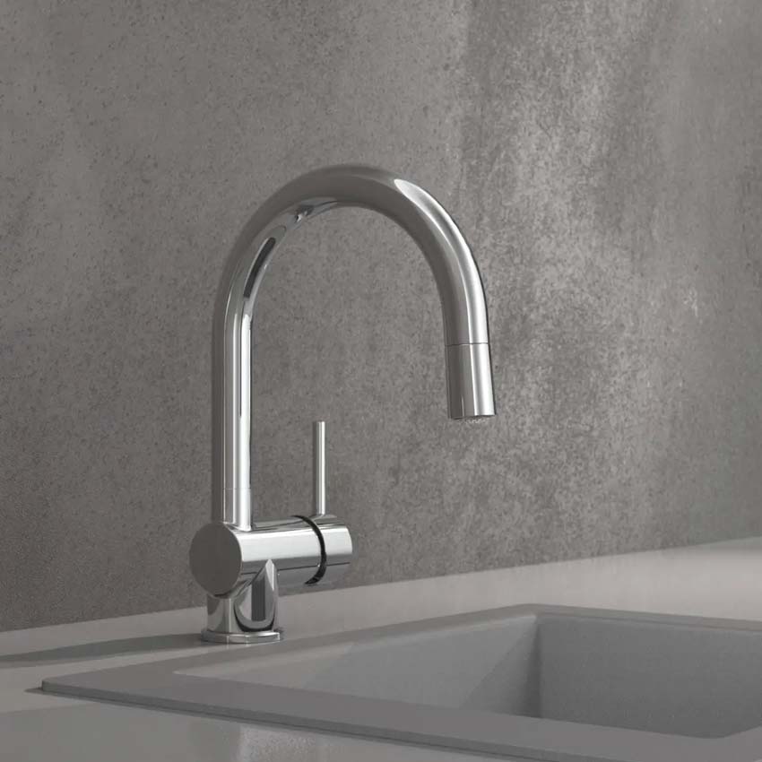 Robinet de  cuisine Friso avec LED chrome