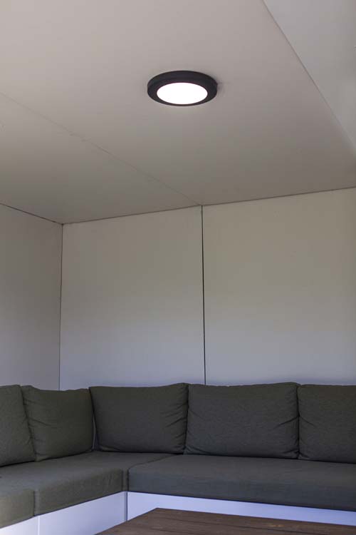 Eclairage extérieur plafonnier gris foncé 3000K 1250 lumen