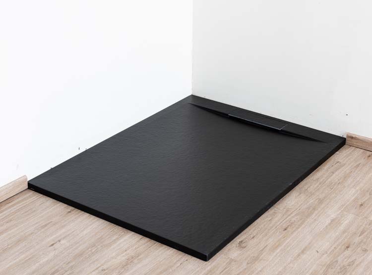 Receveur de douche Fineza composite avec gelcoat noir 120x90cm