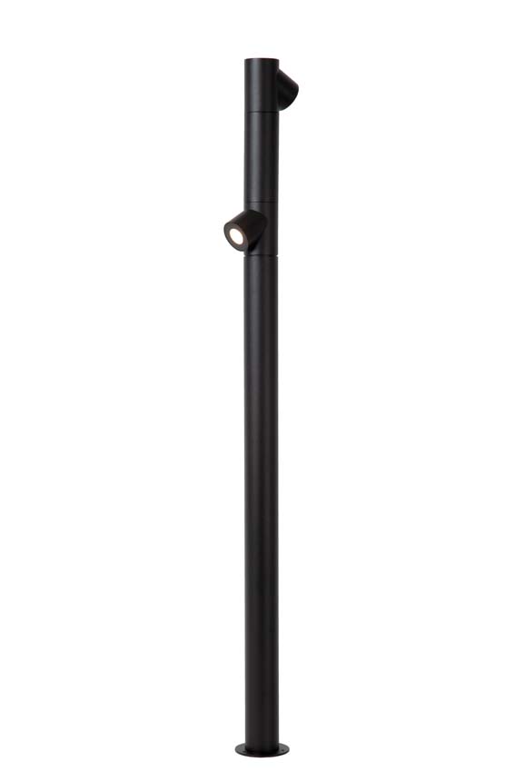 Lampe sur socle - LED - 2x6W 3000K - IP65 - Noir