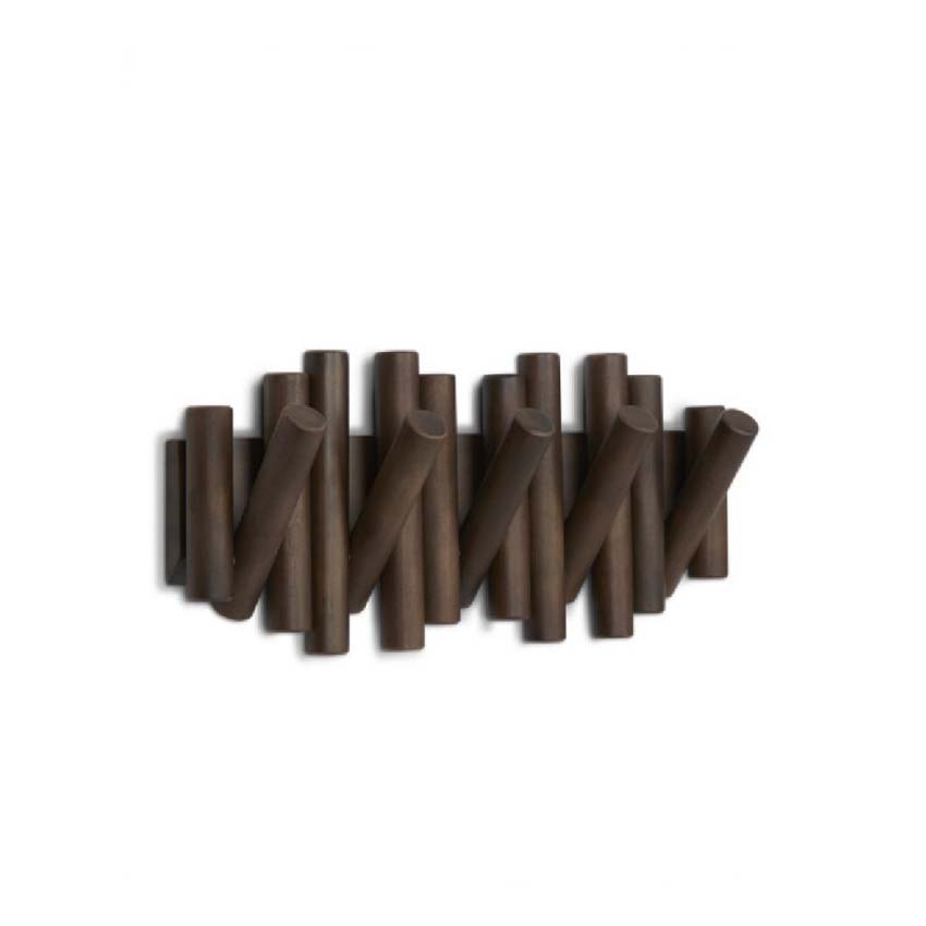 Porte-manteau mural Umbra Picket 5 crochets noyer