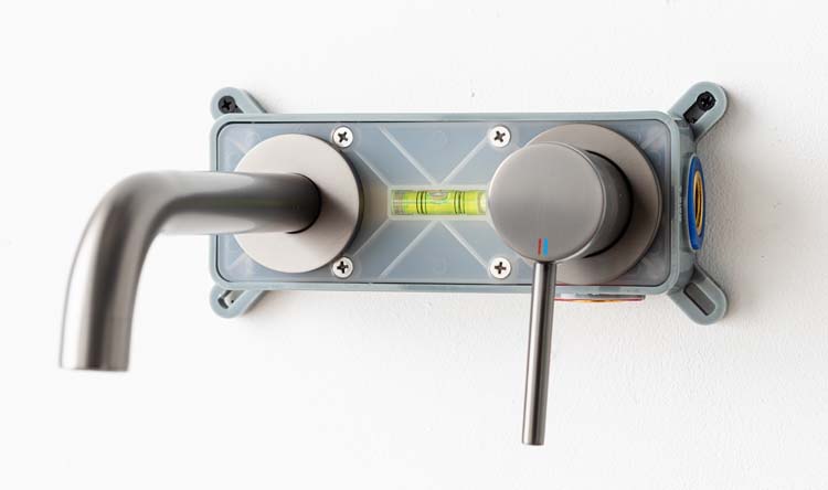 Wastafelkraan Miley slim inbouw gunmetal