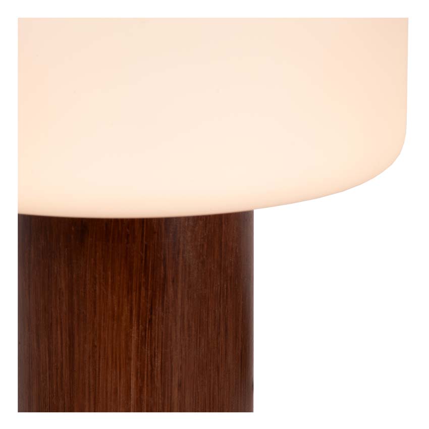 Tafellamp Karl - hout - Ø22cm - 1xE14 - 40W