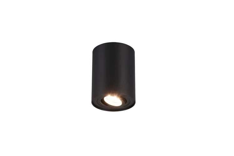 Plafonnière noir mate excl lampe LED possible diam9,6cm