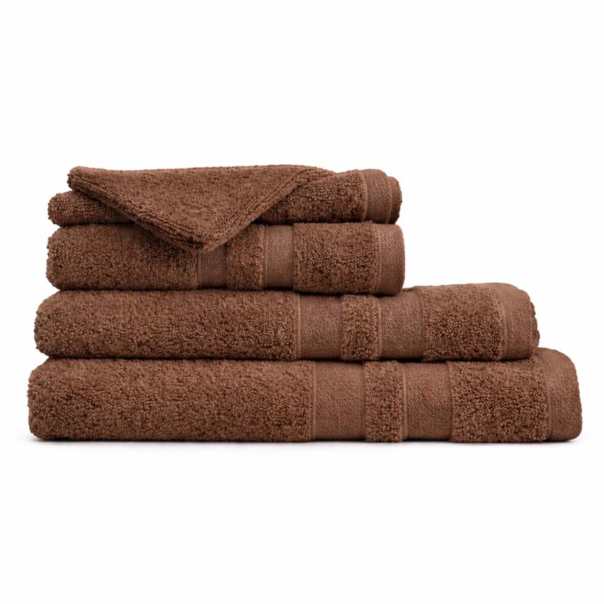 Set de serviettes Cosibel en coton bois 2 personnes qualité hôtelière
