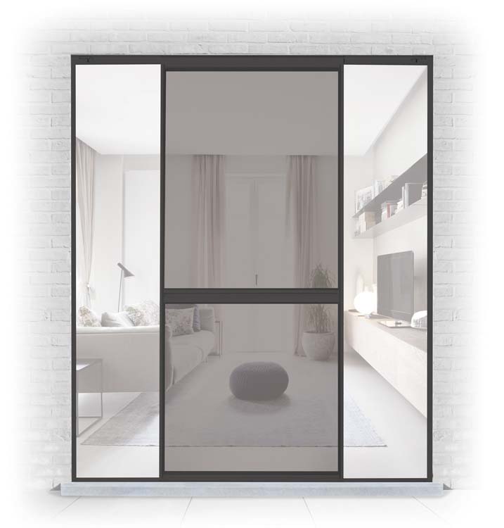 Schuifvliegenraam Premium antracite BR 1.200 x H 2.010