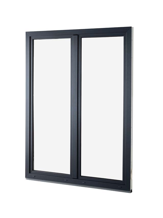 2-VAN oscillo-battant pvc Deceuninck Elegant anthra/bl B1600xH2100 mm